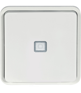 cubyko bouton poussoir 1O/1F lumineux associable blanc