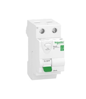 interrupteur différentiel 2P 63A 30mA Type AC embrochable Resi9 XE - 2 modules