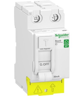 Interrupteur différentiel 2P 63A 30mA Type AC peignable alimentation bas Resi9 XP
