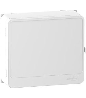 RESI9 Habillage + porte opaque pour panneau de contrôle-  Blanc 13 modules