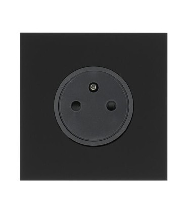 Prise 2P+T Art d'Arnould - Epure -16A 250V - Noir mat