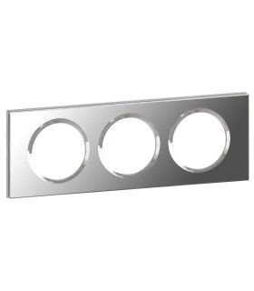 Plaque de finition Céliane 3 postes VERRE MIROIR