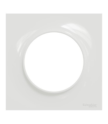 Plaque 1 Poste Odace Styl Blanc Brillant