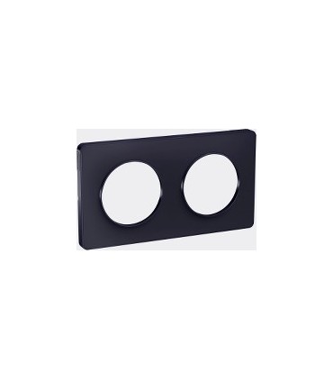 Plaque Odace Touch 2 postes horiz. ou vert. entraxe 71mm  Anthracite