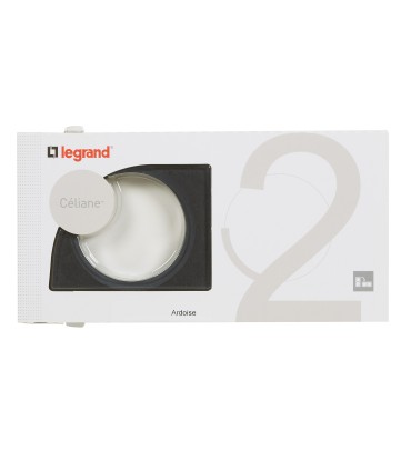 PLAQUE CELIANE MATIERE 2 POSTES ARDOISE