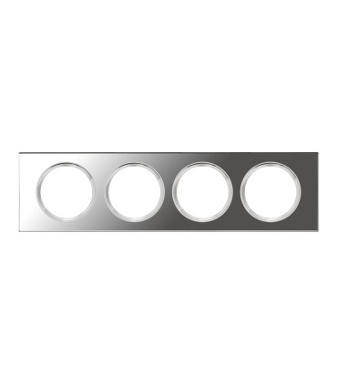 Plaque Céliane Matières 4 postes Verre Miroir