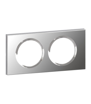 PLAQUE CELIANE 2 POSTES VERRE MIROIR