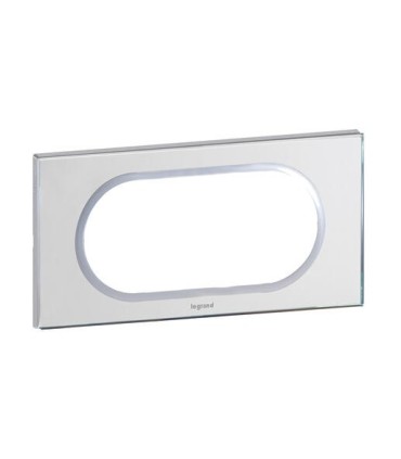 Plaque 2 Postes 4 à 5 modules VERRE MIROIR