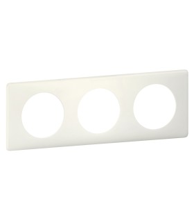 Plaque Céliane 3 postes - finition Craie (blanc Mat)