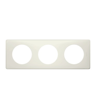 Plaque Céliane 3 postes - finition Craie (blanc Mat)