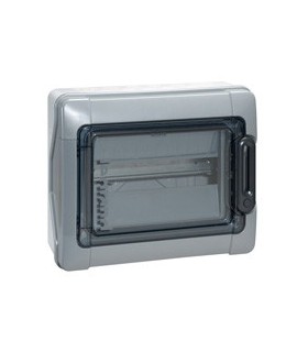 Coffret Plexo3 - 8 Modules  IP65 Gris. Livrés avec borniers. Gris Legrand