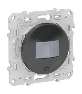 Odace, détecteur de présence ET de mouvement Anthracite, toutes charges, 3 fils