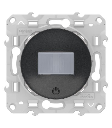 Odace, détecteur de présence ET de mouvement Anthracite, toutes charges, 3 fils