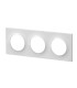 Plaque 3 Postes Odace Styl entraxe 71mm Blanc Brillant