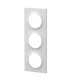 Plaque 3 Postes Odace Styl entraxe 71mm Blanc Brillant