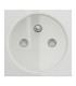 Unica - prise 2P+T -  orientation 90° - raccord rapide - Blanc - méca seul