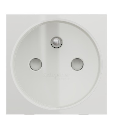 Unica - prise 2P+T -  orientation 90° - raccord rapide - Blanc - méca seul