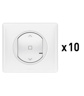 10 interrupteurs filaires Céliane with Netatmo connectés pour volet roulant  - blanc