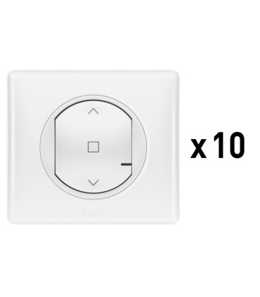 10 interrupteurs filaires Céliane with Netatmo connectés pour volet roulant  - blanc