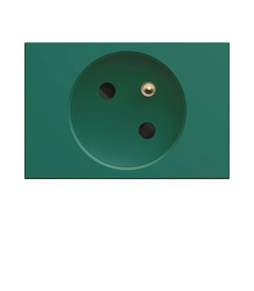 Prise de courant speciale goulotte Gallery 2P+T 16A vert