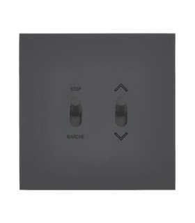 Commande de volets roulants Art d'Arnould - Epure - à position fixe - Noir mat