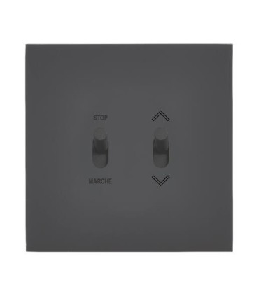 Commande de volets roulants Art d'Arnould - Epure - à position fixe - Noir mat