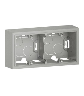 Cadre saillie 2 postes Dooxie Aluminium / Legrand