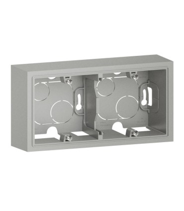 Cadre saillie 2 postes Dooxie Aluminium / Legrand