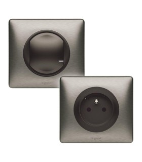 Prêt à poser Céliane with Netatmo créer une prise commandée prise + commande - graphite