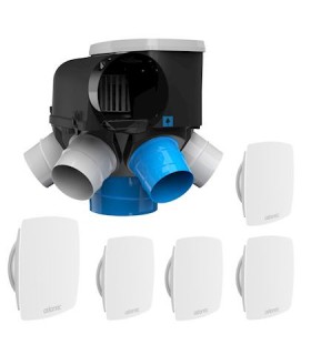 Kit VMC Autocosy IH auto intelligente jusqu'à 6 sanitaires- 5 bouches Lines