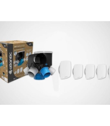 Kit VMC Autocosy IH auto intelligente jusqu'à 6 sanitaires- 5 bouches Lines