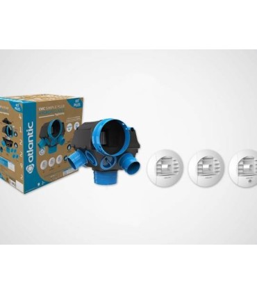 Kit VMC Hygrocosy Basse Consommation T3 à T7 3 bouches à Piles