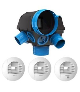 Kit VMC Hygrocosy pour T1 à T5 avec 3 bouches à piles