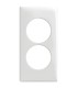 Plaque Céliane 2 postes pour rénovation entraxe 57mm Blanc