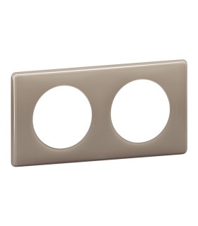 Plaque Céliane 2 postes finition Galet