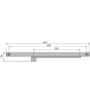 Bras anti-vandalisme à glissière pour GR150/ GR200 et GR 300, Blanc