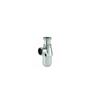 Siphon de lavabo chromé NF Sortie Ø 32 mm, entrée en 1"1/4