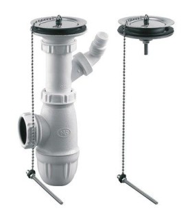 Équipement pour évier 2 cuves communicantes Ø 60 mm