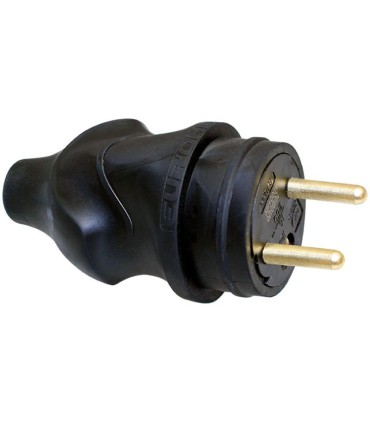 Fiche 16A male caoutchouc IP44 sans bague