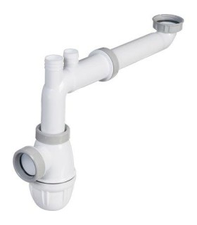 Tubulure gain de place pour lavabo raccordement CONNECTIC