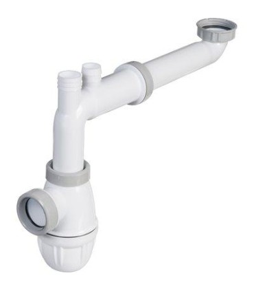 Tubulure gain de place pour lavabo raccordement CONNECTIC