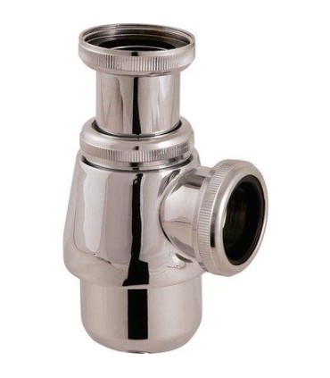 Siphon bidet-lavabo en laiton chromé réglable