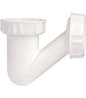 Siphon bidet-lavabo forme V ultra-compact Blanc