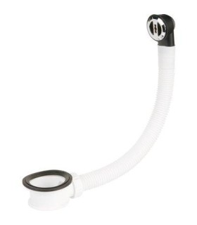 Trop-plein complet pour lavabo Vasque Serrage 0 à 6 mm finition chromée