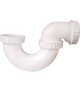 Siphon tube pour baignoire hauteur 123 mm