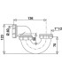Siphon tube pour baignoire hauteur 123 mm