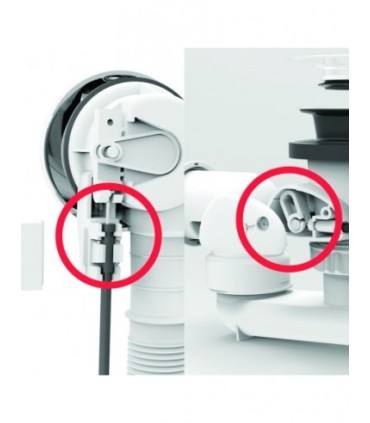 Vidage automatique à câble pour baignoire