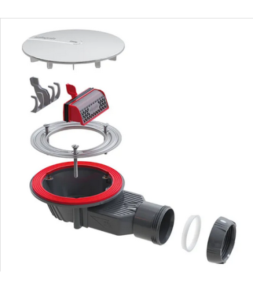 Bonde Slim+ pour douche ou receveur plat  Ø 90 mm / Hauteur 40 mm.