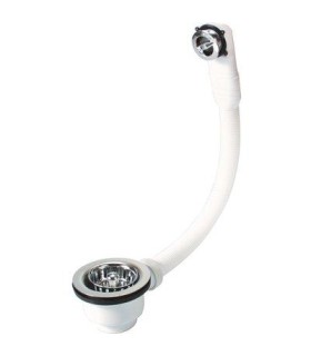 Bonde à panier manuelle pour évier avec trop plein ø40