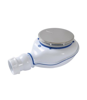Bonde receveur de douche TURBOFLOW 2 capot ABS chromé  Ø 90